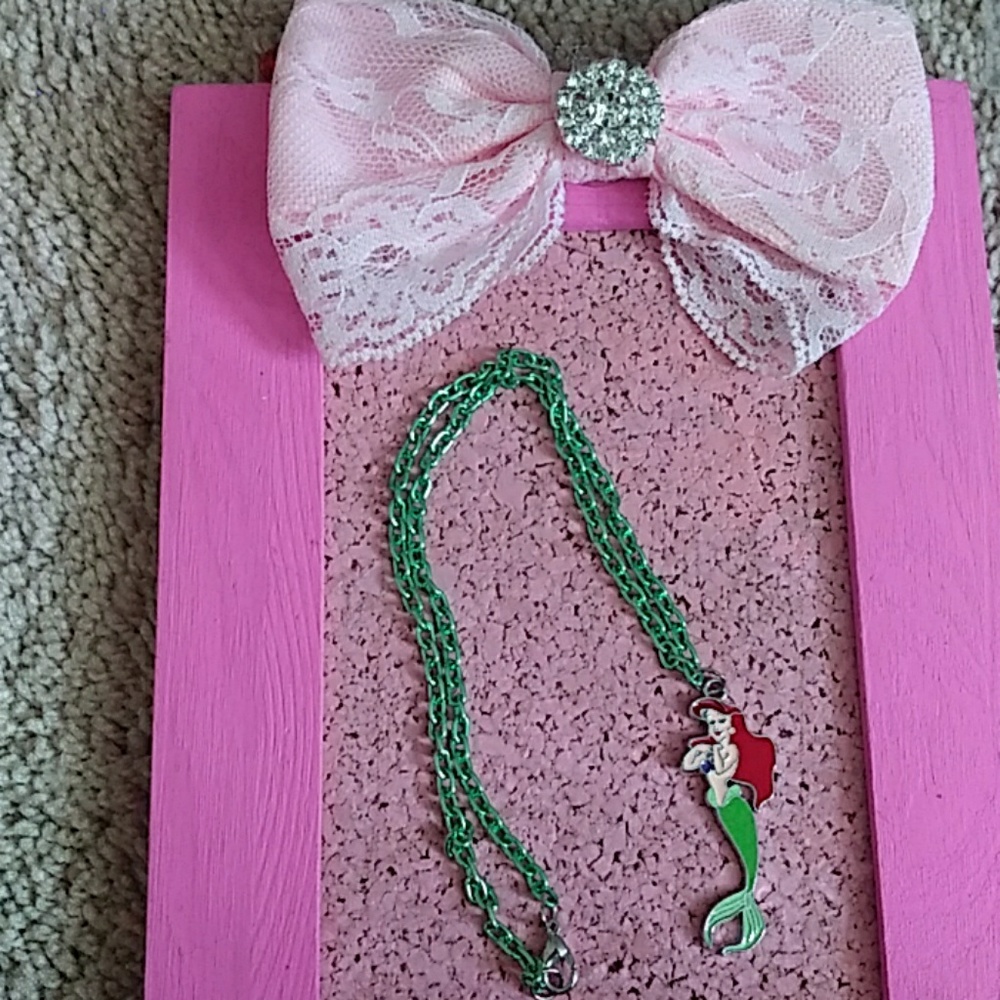 Handmade Ariel charm necklace.